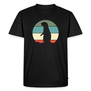 Prairies retro - T-shirt Premium bio Homme - noir - Devant - Nico (187cm)