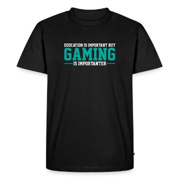 Gamen Gamer Vintage - Herre Premium økologisk T-shirt - sort - Foran - Nico (187cm)