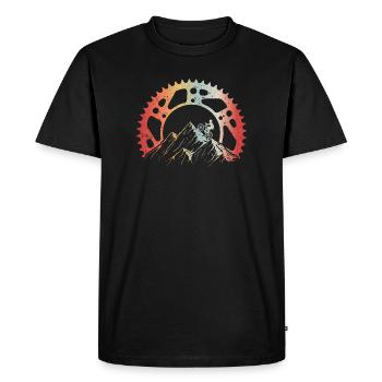 Mountain Biking MTB Downhill Bike Tour Cycling - Men's Premium Organic T-Shirt - black - Front - Nico (187cm)