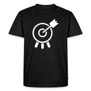 Tir à l’arc - T-shirt Premium bio Homme - noir - Devant - Nico (187cm)