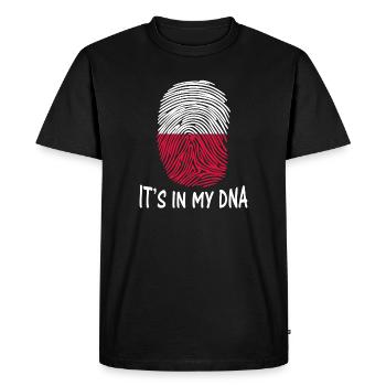 flag of Poland t-shirt it's in my DNA design - Men's Premium Organic T-Shirt - black - Front - Nico (187cm)