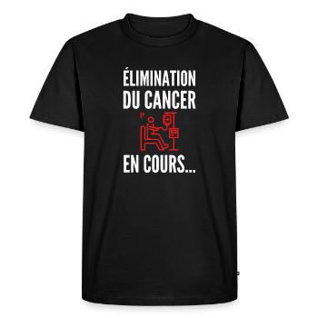 Élimination en cours – Avancer, simplement - T-shirt Premium bio Homme - noir - Devant - Nico (187cm)