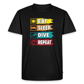 Plongée sous-marine - T-shirt Premium bio Homme - noir - Devant - Nico (187cm)