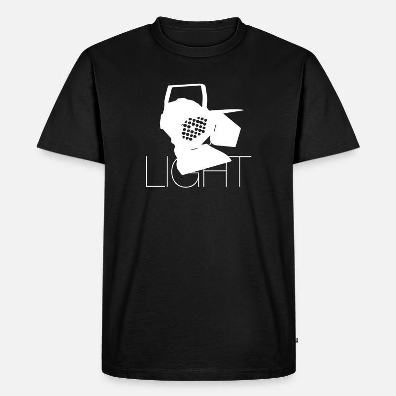 LIGHT - Männer Premium Bio T-Shirt - Schwarz