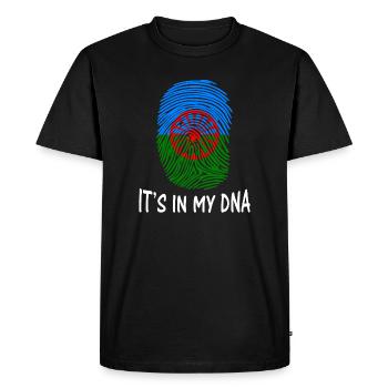 roman people flag or styago le romanian gift idea - Men's Premium Organic T-Shirt - black - Front - Nico (187cm)