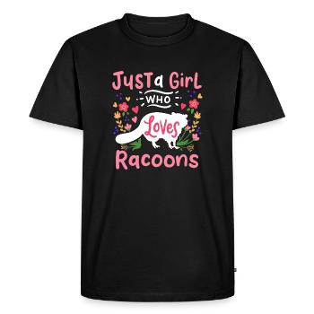Ratons laveurs Amoureux des ratons laveurs - T-shirt Premium bio Homme - noir - Devant - Nico (187cm)