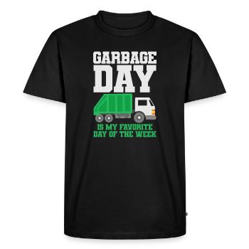 Collecte des ordures ménagères de la journée des ordures ménagères - T-shirt Premium bio Homme - noir - Devant - Nico (187cm)
