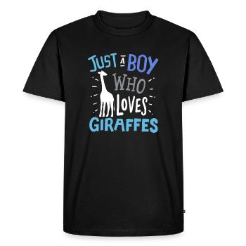 Girafes Girafe - T-shirt Premium bio Homme - noir - Devant - Nico (187cm)