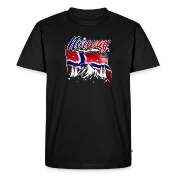 Norway - Men's Premium Organic T-Shirt - black - Front - Nico (187cm)
