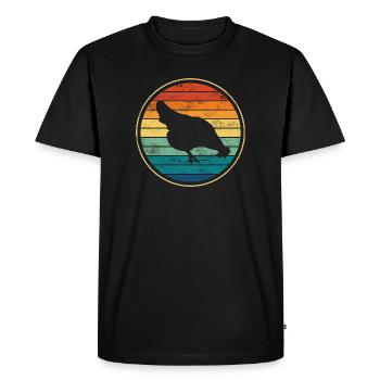 Poulet poules - T-shirt Premium bio Homme - noir - Devant - Nico (187cm)