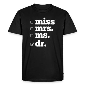 Doctorat doctorat - T-shirt Premium bio Homme - noir - Devant - Nico (187cm)
