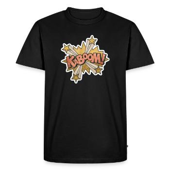 Comic Kabbom Pop Art Action Saying - Men's Premium Organic T-Shirt - black - Front - Nico (187cm)