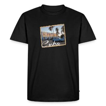 Cuba - Männer Premium Bio T-Shirt - Schwarz - Vorne - Nico (187cm)