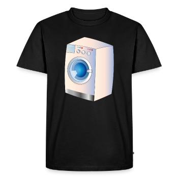 Washing machine in comic style for fresh ideas - Men's Premium Organic T-Shirt - black - Front - Nico (187cm)