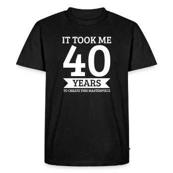 40e anniversaire - T-shirt Premium bio Homme - noir - Devant - Nico (187cm)