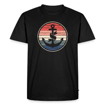 Ship Boat Captain - Men's Premium Organic T-Shirt - black - Front - Nico (187cm)