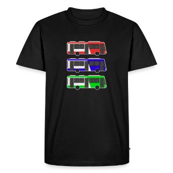 bus - Men's Premium Organic T-Shirt - black - Front - Nico (187cm)