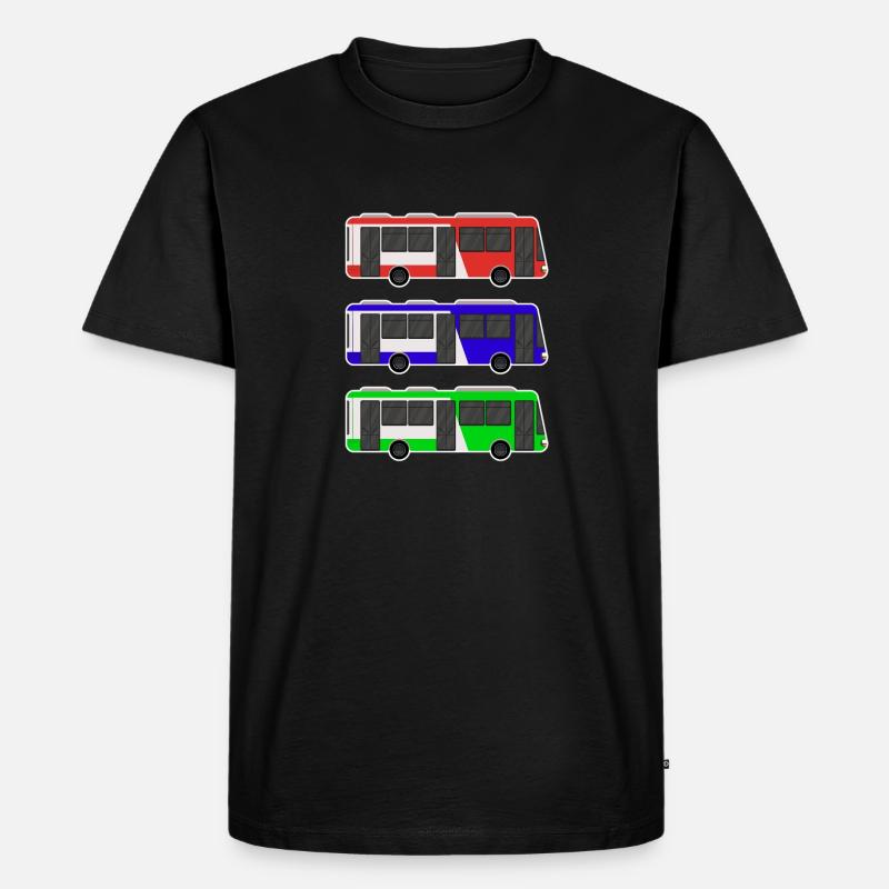 Bus - Männer Premium Bio T-Shirt - Schwarz