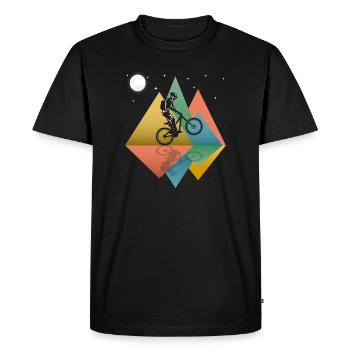 Vtt Rétro - T-shirt Premium bio Homme - noir - Devant - Nico (187cm)