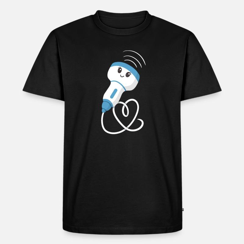 Sonograph Ultraschalltechniker - Männer Premium Bio T-Shirt - Schwarz