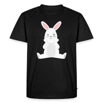 Lapin lapin - T-shirt Premium bio Homme - noir - Devant - Nico (187cm)