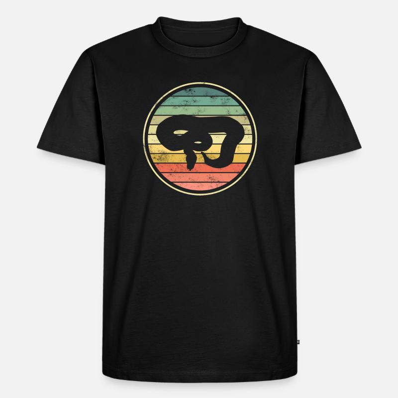 Schlange Schlangen - Männer Premium Bio T-Shirt - Schwarz