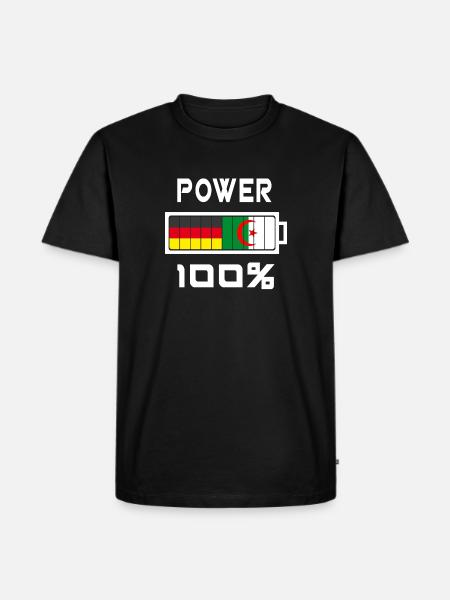 Germany and Algeria Power 100% - Men's Premium Organic T-Shirt - black