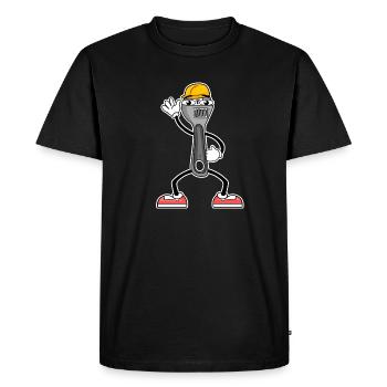 Outil De Cartoon Clé à molette - T-shirt Premium bio Homme - noir - Devant - Nico (187cm)