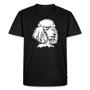 Poodle head "Black Edition" - Men's Premium Organic T-Shirt - black - Front - Nico (187cm)
