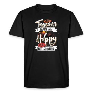Tukan - T-shirt Premium bio Homme - noir - Devant - Nico (187cm)