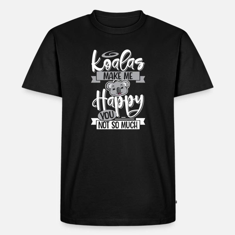 Koala - Männer Premium Bio T-Shirt - Schwarz