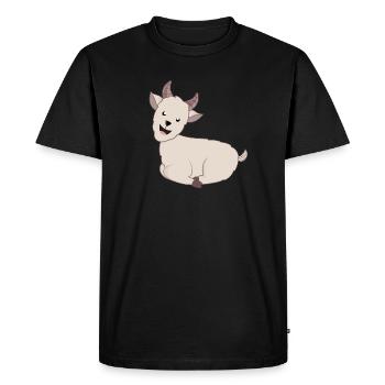 Ziege Ziegen Geiss - T-shirt Premium bio Homme - noir - Devant - Nico (187cm)