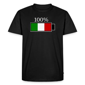 Italy Italian flag flag gift - Men's Premium Organic T-Shirt - black - Front - Nico (187cm)