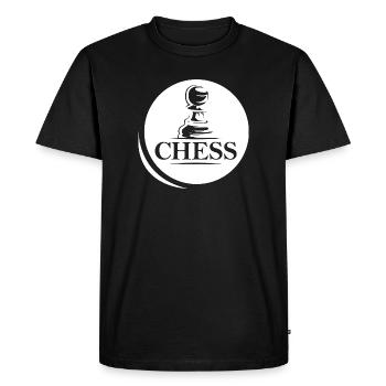 pion symbole d’échecs icône de logo amis pion d’échecs - T-shirt Premium bio Homme - noir - Devant - Nico (187cm)
