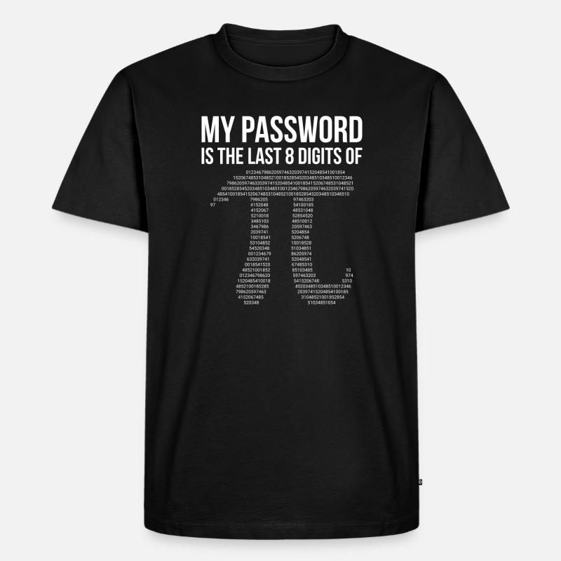Mein Passwort - Männer Premium Bio T-Shirt - Schwarz