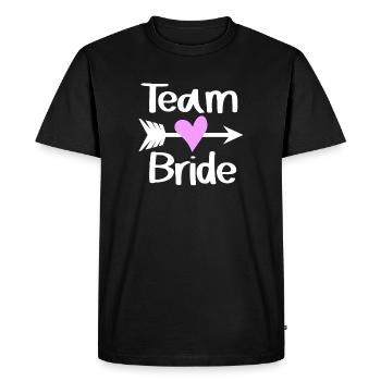 Team Bride - Men's Premium Organic T-Shirt - black - Front - Nico (187cm)