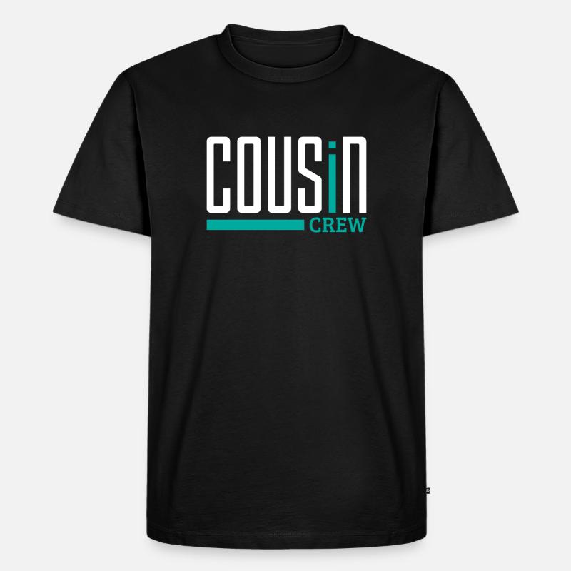 Cousin Cousin Crew - Männer Premium Bio T-Shirt - Schwarz