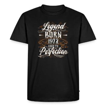 1972 Legend Year of construction Year of birth Year of birth - Men's Premium Organic T-Shirt - black - Front - Nico (187cm)