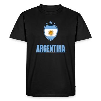 Argentine T-Shirt - T-shirt Premium bio Homme - noir - Devant - Nico (187cm)