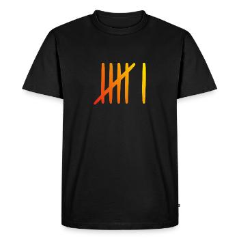 6 anniversaire Liste-barres - 6 ans - T-shirt Premium bio Homme - noir - Devant - Nico (187cm)