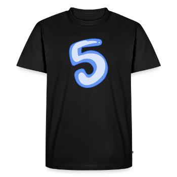 5 Bleu - T-shirt Premium bio Homme - noir - Devant - Nico (187cm)