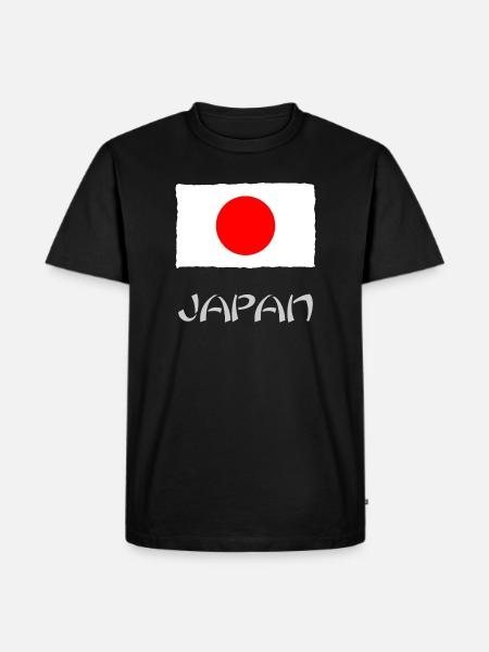 FLAG. JAPAN. JAPAN. ASIEN. ASIATISK. SPORT - Herre Premium økologisk T-shirt - sort