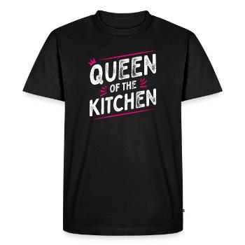 Queen of the Kitchen - Bonnet - Cuillerée - T-shirt Premium bio Homme - noir - Devant - Nico (187cm)