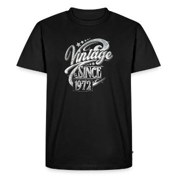 1972 millésime anniversaire année de construction vintage - T-shirt Premium bio Homme - noir - Devant - Nico (187cm)