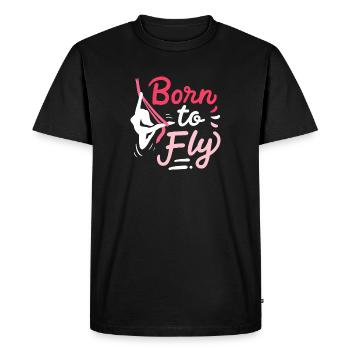 Aerial Yoga Born To Fly Born To Fly Cloth - Men's Premium Organic T-Shirt - black - Front - Nico (187cm)