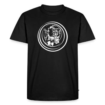 Border Collie « Black Edition » - T-shirt Premium bio Homme - noir - Devant - Nico (187cm)