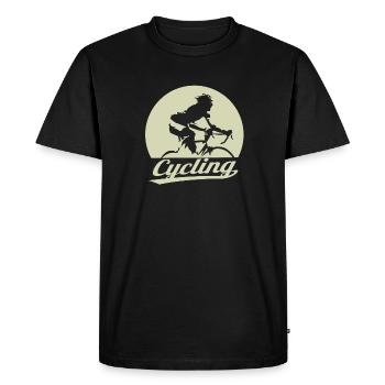 Cycling - Fahrrad Gravel Bike Radsport - Männer Premium Bio T-Shirt - Schwarz - Vorne - Nico (187cm)