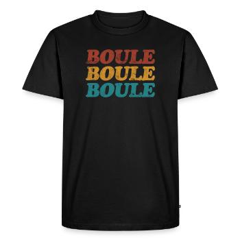 Pétanque de boule pour les joueurs de pétanque et de pétanque - T-shirt Premium bio Homme - noir - Devant - Nico (187cm)