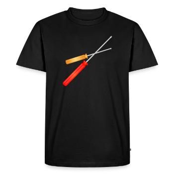 deux tournevis pour la boîte à outils - T-shirt Premium bio Homme - noir - Devant - Nico (187cm)