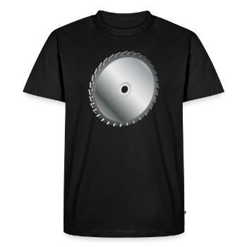 Lame de scie circulaire unique couleurs métalliques - T-shirt Premium bio Homme - noir - Devant - Nico (187cm)
